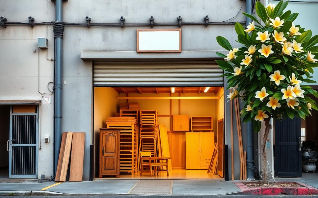 Street frontage of the Auditgear Woodcraft workshop in Balakong